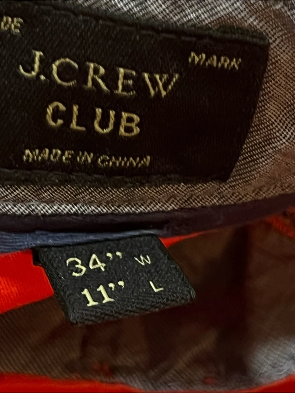 J. Crew Red Flat-Front Cotton Shorts